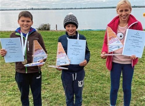 Die U13 von links: Lukas Huber, Alexander Huber und Carina Niedermayer.