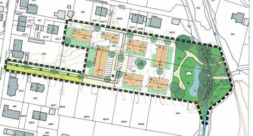 Dieser Entwurf für die Wohnanlage ist Basis der weiteren Planung.re