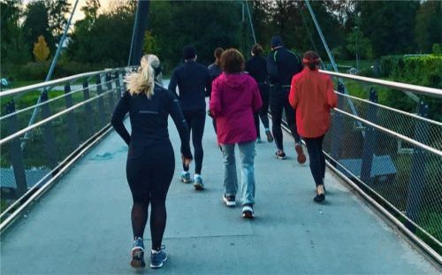 Fünf Kilometer ist die Truppe in dieser Woche gelaufen. Foto artmeier