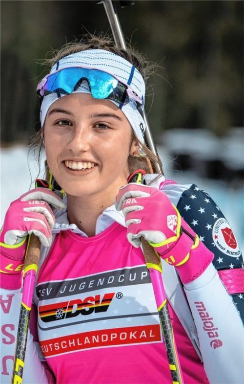 Iva Moric vom Stützpunkt Ruhpolding war die herausragende Biathletin beim Auftakt des Deutschlandpokals am Notschrei im Schwarzwald. Sie gewann alle drei Bewerbe in ihrer Altersklasse AK17.Foto Wukits