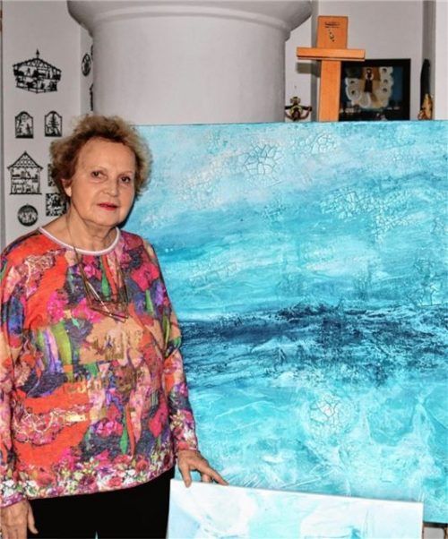 Von Gletschern fasziniert: Penny Seitz-Würdemann mit ihren Eisbergen.