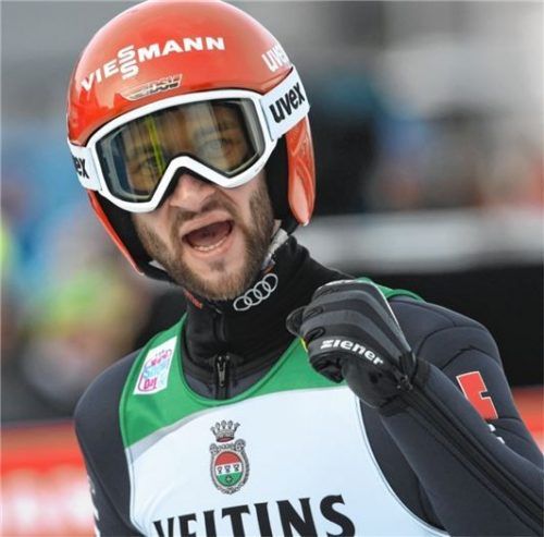 Aushängeschild in der Luft: Markus Eisenbichler vom TSV Siegsdorf. Foto DPA/Angelika Warmuth