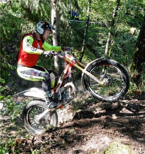 Jonas Widschwendter von der MTG Kiefersfelden gewann in Lunz am See den letzten Lauf zur österreichischen Trial-Staatsmeisterschaft. Foto Schmid