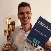 Bronzestatue für Fluoreszenz-Idee