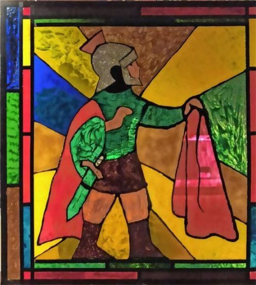 Seit 2017 wird das Acrylbild an der Glasfront aufgehängt. Foto Mauder