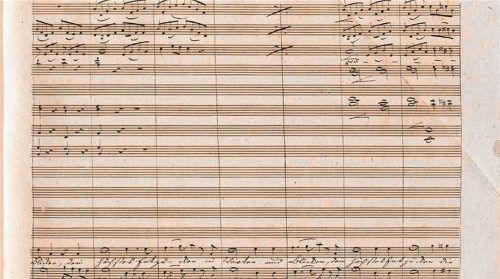 So schön geschrieben ist selten eine Partiturseite. Foto BAYERISCHE STAATSBIBLIOTHEK):