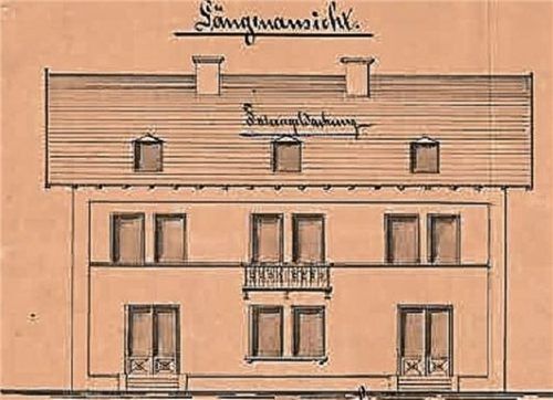 So sollte das Haus ursprünglich aussehen: der erste Entwurf für das Gebäude an der Haßlerstraße.
