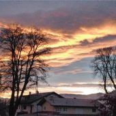 Glühender Himmel
