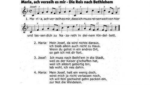 Das traditionelle Lied besingt die Herbergssuche. VMA