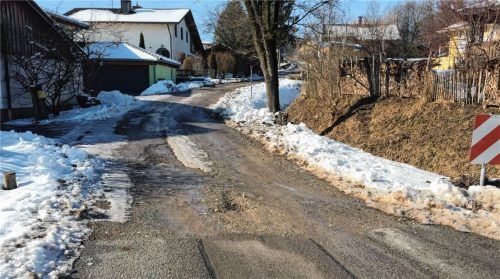Die Straße „Hochfeld“ vor den Erschließungsmaßnahmen Anfang 2019.Foto Heinz