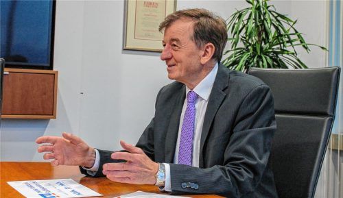 Hubert Kamml, der Vorstandsvorsitzende der „Meine Volksbank Raiffeisenbank eG“, geht in den Ruhestand.Foto Heinz