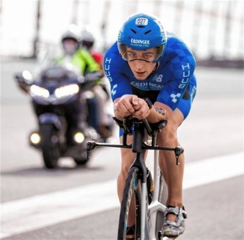 Profi-Triathlet Frederic Funk zeigte beim Rennen in Daytona, dass er zu den stärksten Radfahrern zählt.