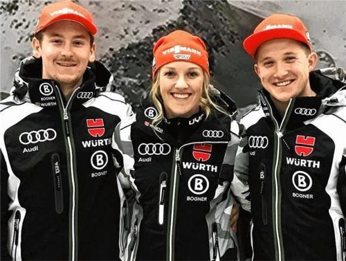 Reha statt Rennen: Christoph Brence, Carina Stuffer und Jacob Schramm (von links)fallen derzeit verletzt aus.Fotos DSV