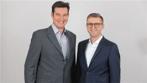 Übernehmen das Ruder: Philipp Ganzmüller (links) und Thomas Groher. Foto Creditreform