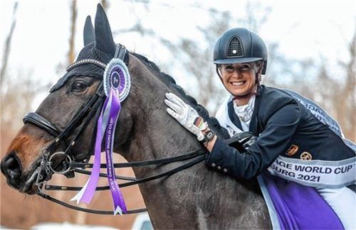 Ausgezeichnet: Jessica von Bredow-Werndl und TSF Dalera BB haben die Weltcup-Quali in Salzburg gewonnen.Foto re