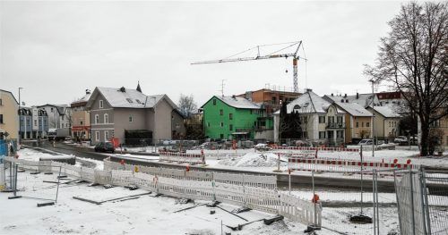 Bei den Arbeiten an der Hasslerstraße sowie an der Tonwerksunterführung geht es gut voran. Sobald das Wetter es zulässt, laufen die Arbeiten weiter. Foto Riediger