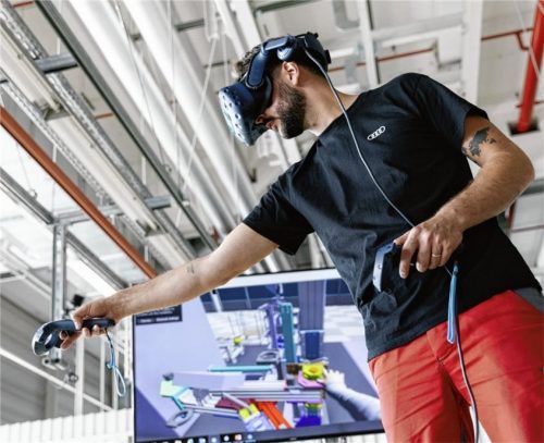 Der Audi e-tron GT ist das erste Fahrzeug der Marke, dessen Montageabläufe und zugehörige Logistikprozesse ausschließlich virtuell und ohne physische Prototypen erprobt wurden. Foto Audi AG