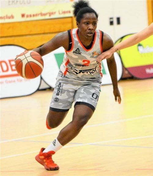 Kelly Moten will mit Wasserburg ins Pokal Top4 einziehen. Dazu muss am Donnerstag ein Viertelfinal-Sieg in Bad Homburg her. Foto Hörndl