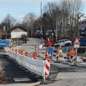 Weitere Arbeiten im Norden der Unterführung