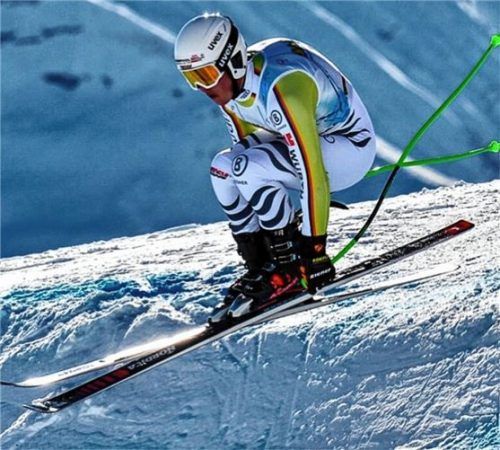 Jacob Schramm holte in Frankreich seine ersten Europacup-Punkte und wurde in Saalbach-Hinterglemm Zehnter bei der ÖM in der Abfahrt.Foto privat