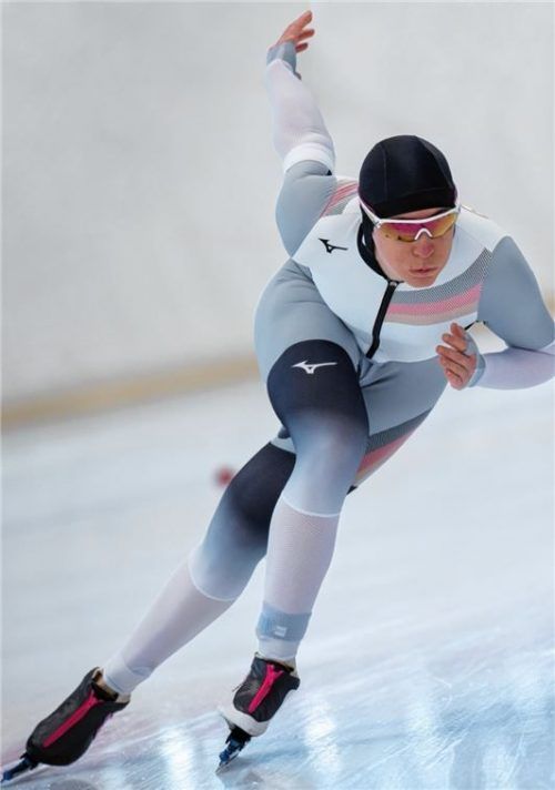 Katja Franzen lieferte auf der 500-Meter-Strecke stets neue Bestzeiten ab.Foto Wukits