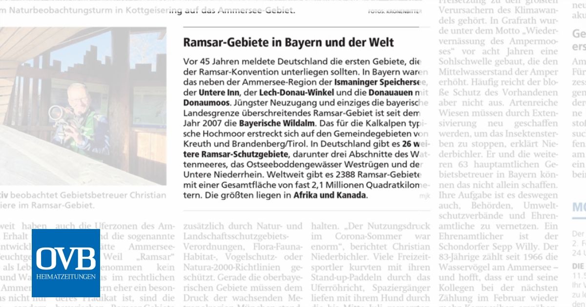 RamsarGebiete in Bayern und der Welt OVB Heimatzeitungen