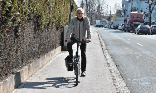Armin Stiegler von der Initiative „Radentscheid“ wünscht sich eine schnellere Umsetzung der Ziele. Foto Schlecker
