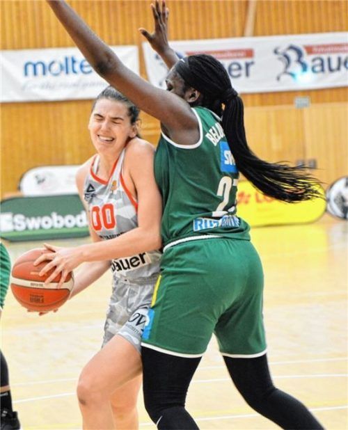 Der TSV Wasserburg (links Maggie Mulligan) und Keltern treffen im Pokal-Halbfinale erneut aufeinander.Foto Hörndl