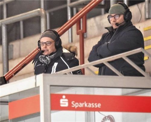 Die beiden Kommentatoren Sven Karthäuser (links) und Thomas Berghofer.