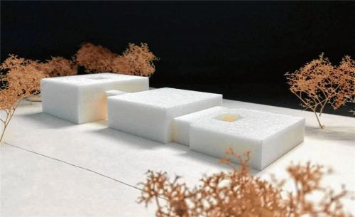 Ein Modell des neuen Schulkomplexes stand vor den Gemeinderäten. Ein Vorteil der bevorzugten Variante 3: Die Schüler können ihre Pausen auf den nach Süden hin ausgerichteten sonnigen Pausenhofflächen genießen.Kirchner