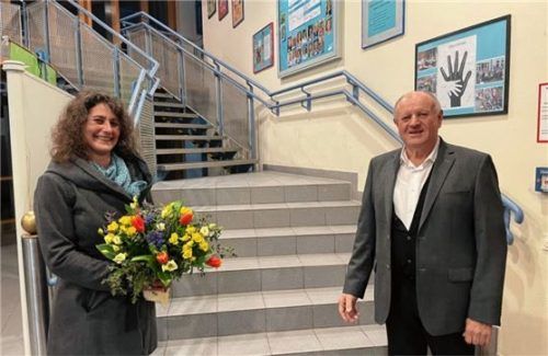 Heidi Dürringer freut sich auf die Zusammenarbeit mit dem Bürgermeister Christian Glas. Foto Kirchner