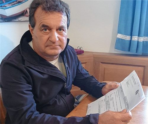 Johannes Neiderhell aus Raubling ärgert sich über einen Strafzettel in Höhe von 55Euro. Foto re