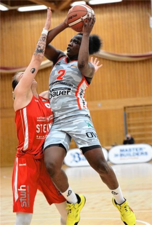 Kelly Moten und der TSV Wasserburg wollen einen Sprung in Richtung Rang zwei zum Ende der Hauptrunde machen. Foto Hörndl