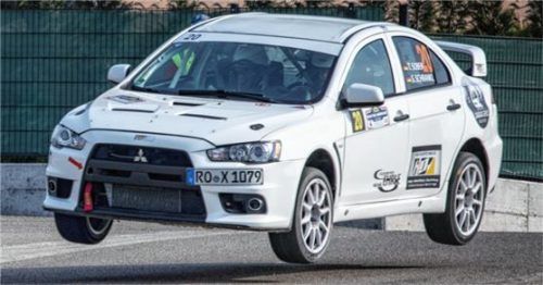 Thomas Sobek/Siegi Schrankl auf Mitsubishi EVO XBis waren bis zum Ausfall bei der Rally Bardolino top platziert.Foto Sobek