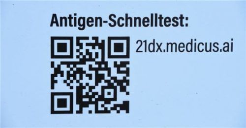 Über einen solchen QR-Code kann man sich bereits vorab für einen Antigen-Selbsttest anmelden. Foto Ruprecht