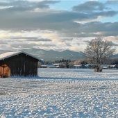 Schneelandschaft im April