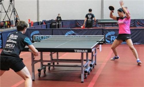 Kolbermoors Fu Yu gewann das Auftakteinzel gegen Nina Mittelham klar mit 3:0 Sätzen. Foto  Gerhard Erlich