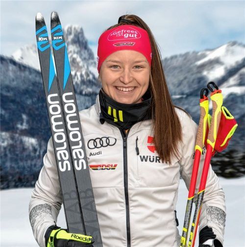 Sie fühlt sich am Stützpunkt Ruhpolding wohl – und durfte sich zuletzt über einen dritten Platz im Continentalcup freuen: Skilangläuferin Kim Hager.Foto Ernst Wukits