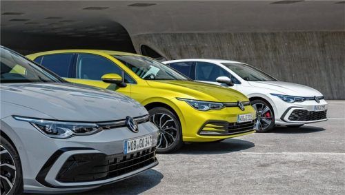 Verschiedene Hybridvarianten des VW Golf. Foto Auto-Medienportal.Net/Volkswagen
