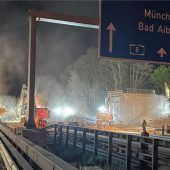 A8 wegen Brückenabriss über Nacht gesperrt – Erhöhtes Verkehrsaufkommen auf der Umleitungsstrecke