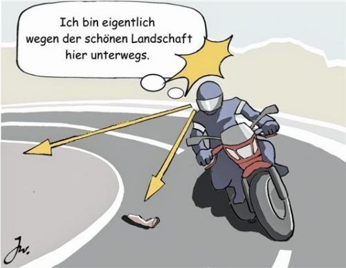 Der falsche Blick ist gerade für Motorradfahrer gefährlich. Foto Auto-Medienportal.Net/Goslar Institut