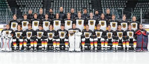 Die deutsche Mannschaft, die bei der U18-Weltmeisterschaft in den Vereinigten Staaten antrat.Fotos DEB