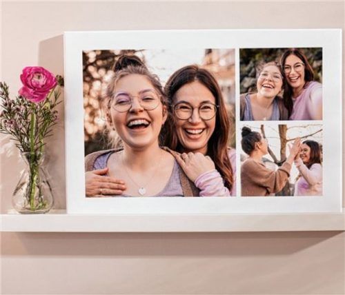 Eine individuelle Collage sorgt für Glücksgefühle – auch weit über den Muttertag hinaus. Fotos djd/www.cewe.de