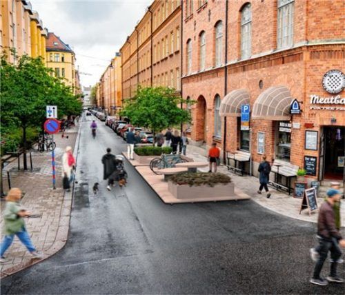 Mehr Aufenthaltsqualität in Innenstädten.Foto Lundberg Design