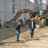 Unterricht neben einer Baustelle