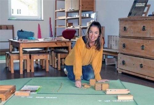 „Unsere 18 Plätze sind ausgebucht“, freut sich Renate Maier, Leiterin des Montessori-Kindergartens „Sonnenschein“ in Kolbermoor. Foto Riediger