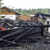 Brand auf dem Berggasthof Pflegersee