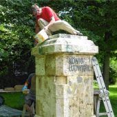 Endspurt! Arbeiten am Sockel für die König-Ludwig II.-Statue sollen Mitte Juli fertig sein