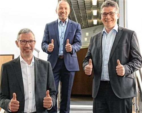 Der neue Vorstand: (von links) Christian Gäßl, Thomas Cestaro und Sebastian Dienelt. Foto Kierner