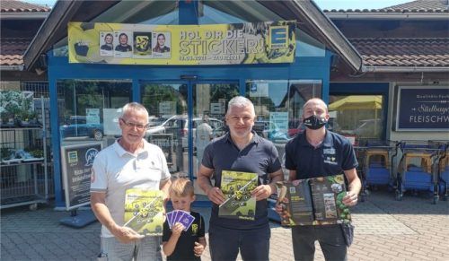 Es kann gesammelt werden: Siegfried Strehle, Markus Beitz, Sedat Karavil und Sebastian Hartwig (von links).Foto  Beitz